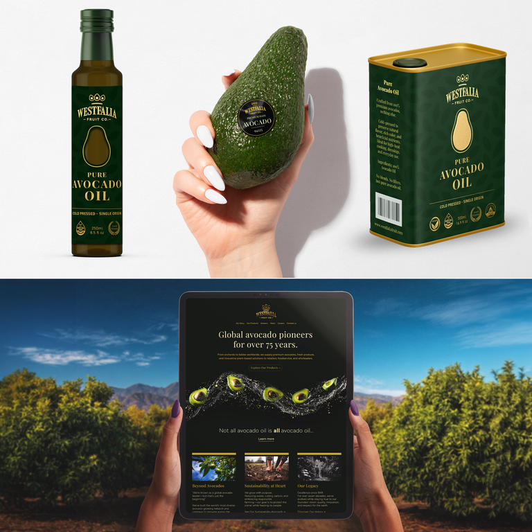 Westfalia Pure Avocado Oil — Brand Identity and Packaging Design for a Premium CPG Product